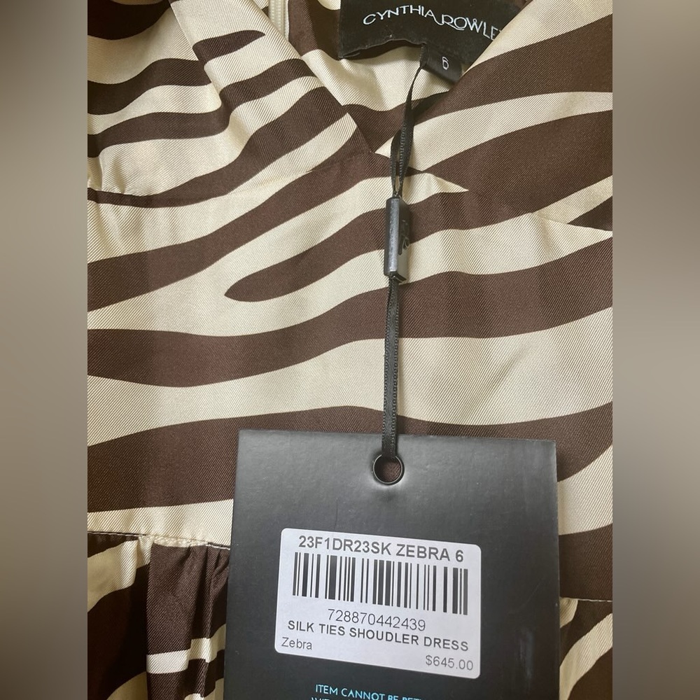 Cynthia Rowley Zebra Print Maxi Dress - Picture 4 of 6